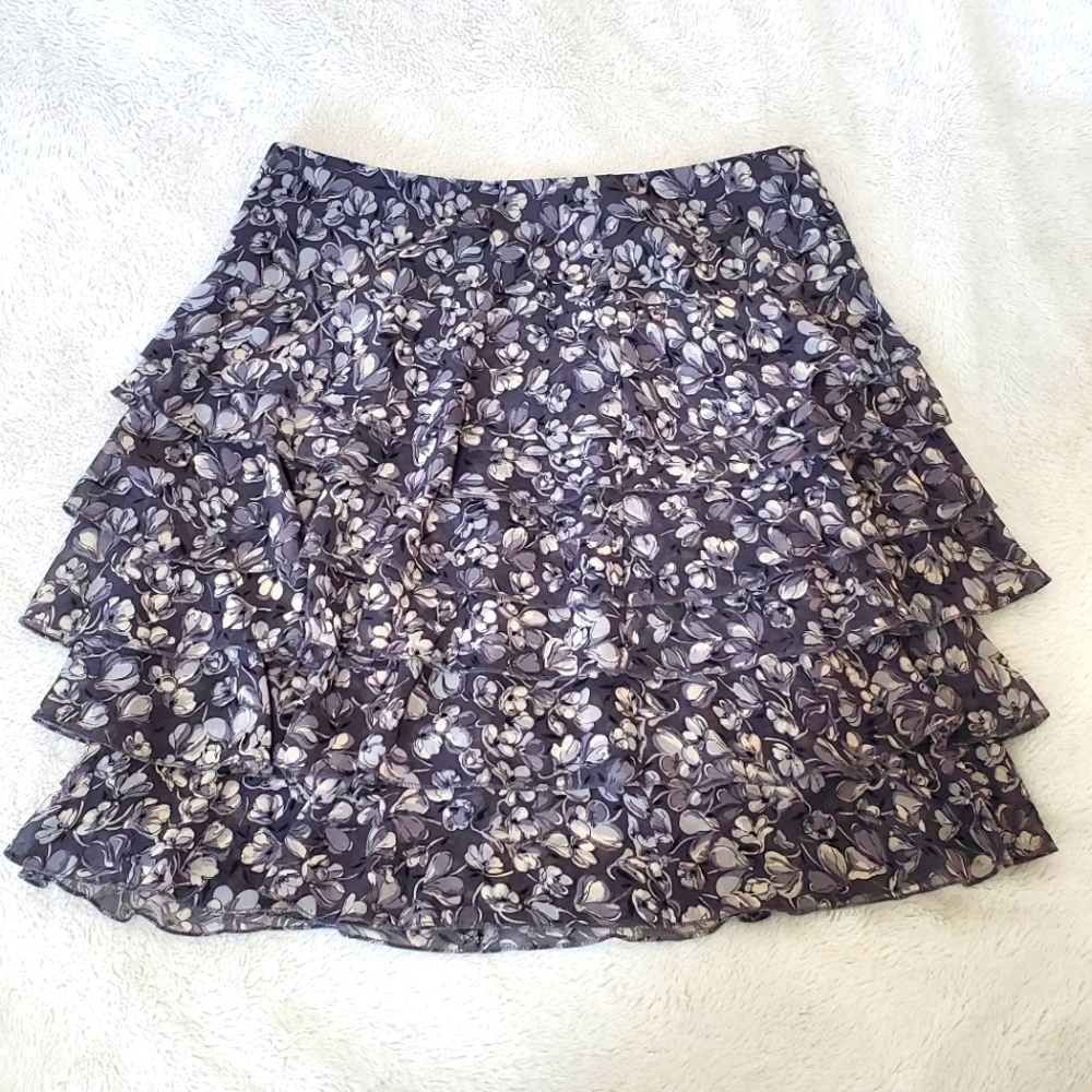 Ann Taylor Loft Floral Print Skirt|Size:2P